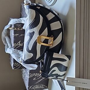 2pc AIMEE KESTENBERG - You're a Star Half Moon Crossbody + Mini Wallet - NWT